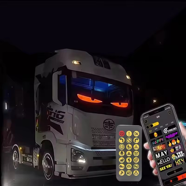 24*48 Programmable App-Controlled LED Display for Cars Custom Text Pattern Animation Scroll Flexible Matrix Panel New Condition