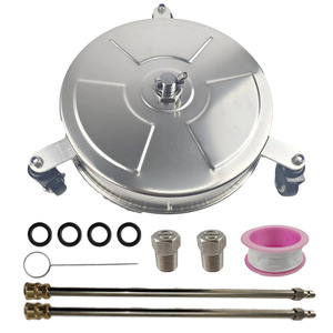 High Pressure Disc Scrubber 16 In Stainless Steel Belt With Pulleys And <b>Extension</b> <b>Rods</b> For Floor Cleaning - Product Image 1