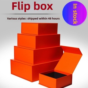 High-End logo Cardboard Gift <b>Box</b> Big Size Multi-size <b>Book</b>-Shaped Hardboard Packaging Magnetic Flip Cover Special Paperboard <b>Box</b> - Product Image 5