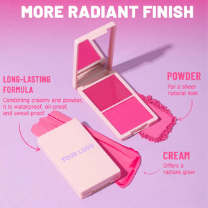 Fournisseurs de produits cosmétiques en gros sous marque privée en stock : Fard à joues crème végétalien mono-palette - Product Image 2