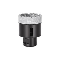 Foret élargisseur de trous brasé Magic Drill M14, revêtement oxyde noir, 60 mm, pour perçage et ébavurage de carrelage et marbre, perçage haute précision