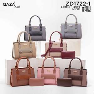 <span class=keywords><strong>QAZA</strong></span> Sac à Main Bandoulière Designer Femme Color-Block Tendance, Sac Épaule 2-en-1 pour Dames - Product Image 5