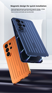La dernière coque de téléphone portable magnétique à rayures, adaptée au <span class=keywords><strong>Samsung</strong></span> S26 Ultras, est fabriquée en alliage pur. - Product Image 4