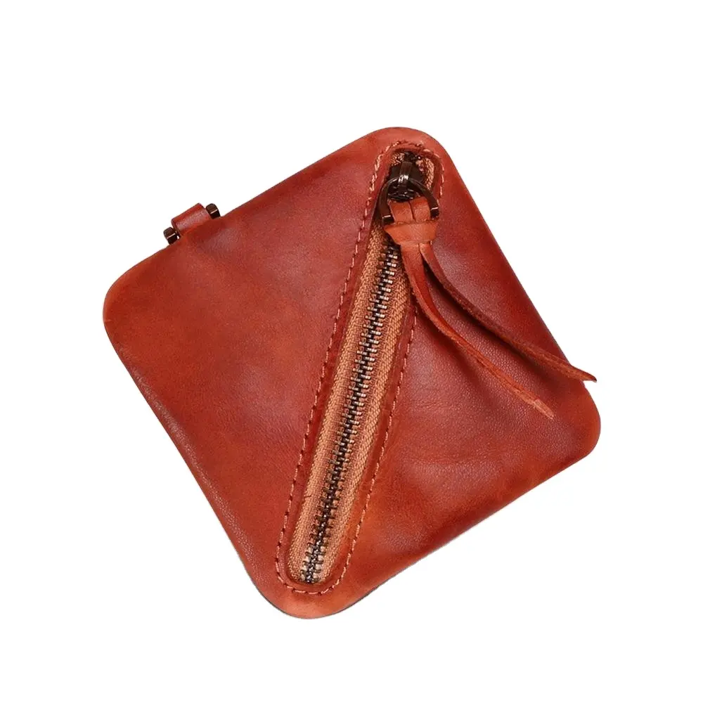 Tas kulit asli wanita keluaran Logo kustom dompet koin Souvenir Clutch lucu lembut untuk anak perempuan wanita