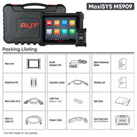 Autel Maxisys MS909 escáner de diagnóstico de coche OBDII herramienta avanzada Ecu codificación programación vehículo Autel OBD2 escáneres