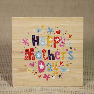 In khắc tre gỗ bưu thiếp thiệp chúc mừng - Product Image 4