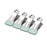 Pinces en métal antidérapantes en caoutchouc pour chaussettes, sac à linge, pinces à linge en acier, robustes, plusieurs options de couleurs