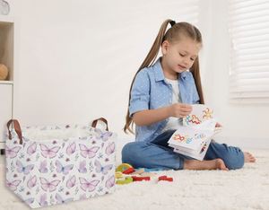 Rectangular <b>Kids</b> Baskets Butterfly Basket <b>Kids</b> <b>Storage</b> Bins Girls Basket Cute <b>Storage</b> Bin Organizer <b>Box</b> - Product Image 4