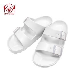 Sandalias de moda EVA con dos tiras, chanclas, colores personalizados, hebilla ajustable, impermeables, casuales - Product Image 6