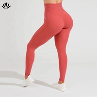 Nouveau pantalon de yoga en forme de V avec poches pour femmes