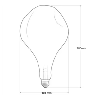 Ampoule Globe LED Géant Créatif A220 Smart Dimmable Ambre Éclairage Décoratif Base E27 Corps en Verre AC pour Éclairage Décoratif