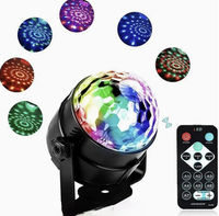 Lumière de boule disco, décorations de fête d'Halloween, intérieur/extérieur, batterie LED, télécommande, rechargeable, mini lumière de scène de danse DJ