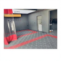 Dalles de sol de garage à emboîtement PP antidérapantes, imperméables, résistantes à l'usure, 400x400mm, 20mm d'épaisseur, design graphique, centre de lavage de voitures