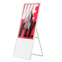 Affiche numérique lcd portable pliante, panneau publicitaire portable d'intérieur de 49 pouces