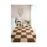 Tapis de jeu en mousse DIY, double face, pour enfants, mosaïque, à poils moyens, antidérapant, en PET, pour chambre, maison, prière, golf