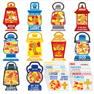 Pegatina <span class=keywords><strong>de</strong></span> verso bíblico, tarjeta religiosa y pegatina, adornos cruzados, Kit <span class=keywords><strong>de</strong></span> artesanía <span class=keywords><strong>de</strong></span> lámpara <span class=keywords><strong>de</strong></span> aceite DIY para Aula <span class=keywords><strong>de</strong></span> Escuela Dominical - Product Image 1