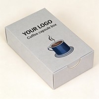 Boîte d'emballage pour capsules de café en promotion, boîte en papier personnalisée à tiroir pour café, boîte haut de gamme pour dosettes de café de voyage