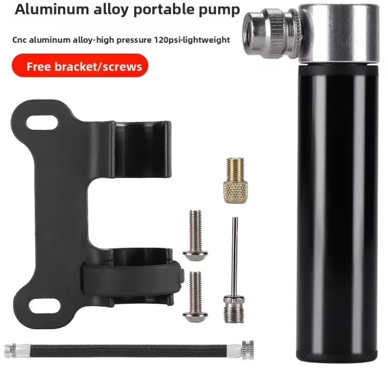 Portable aluminum alloy pump-black-including bracket