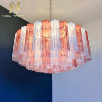Lustre en verre de Murano de luxe français, luminaire suspendu pour chambre à coucher, salon, salle à manger, escalier