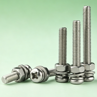 Industrielles Sortiment an Schrauben, Muttern und Unterlegscheiben aus Edelstahl 304 mit Kreuzschlitz, Metrisches Sortiment-Set
