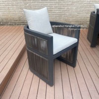 Hangkai 2026 Nouvelle Arrivée Mobilier de Jardin et de Terrasse Extérieur en Aluminium avec Tables et Chaises en Rotin PE