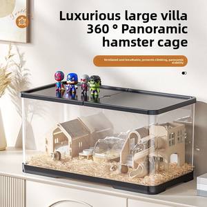 Hamster Kafesi Plastik Kulübe Villa Şinşilla Altın Hamster Tavşan Ekstra Büyük Hamster Kafesi Üreme Kutusu Evcil Hayvan Evi - Product Image 1