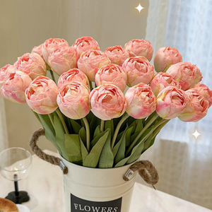 Accessoires de photographie de mariage de style nordique, mini tulipes artificielles en PU, décoration de la maison, vente en gros - Product Image 3