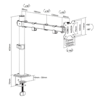 Bras de support de moniteur unique économique Support d'écran d'ordinateur avec support articulé pour bras de montage de moniteur