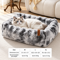 Coussin pour chien et chat écologique en velours bulle, semi-fermé, universel, pour l'hiver, avec sensation de sécurité, épaissi et amovible