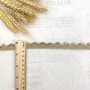 Fournisseur de fil d'or de luxe <span class=keywords><strong>en</strong></span> gros <span class=keywords><strong>en</strong></span> <span class=keywords><strong>ligne</strong></span> Garniture <span class=keywords><strong>en</strong></span> dentelle à paillettes Lurex Garniture <span class=keywords><strong>en</strong></span> dentelle à paillettes africaine pour couture - Product Image 5