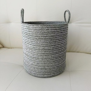 <span class=keywords><strong>Cesto</strong></span> Portabiancheria in Corda di Cotone Puro, <span class=keywords><strong>Design</strong></span> Moderno ed Elegante, Organizzatore per Vestiti Sporchi e Pigiami - Product Image 6