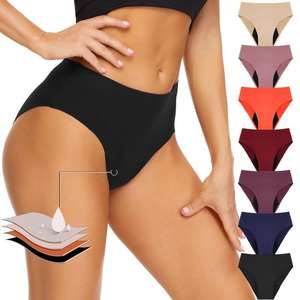 Женское нижнее белье с высокой талией, 50 мл-7 видов цветов, 4-слойное герметичное, с бесшовными краями, удобная посадка - Product Image 4