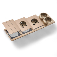Interruptores y Enchufes de Pared WESA Ultrafinos con Botón Pulsador EU de 1/2/3 Vías con Enchufe USB Tipo C, Combinación Libre, Diseño Moderno de Lujo