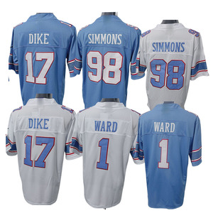 Nouveaux maillots de football américain cousus pas chers 2026 - 1Cam Ward 98 Jeffery Simmons # 17 Chimere Dike - Product Image 1