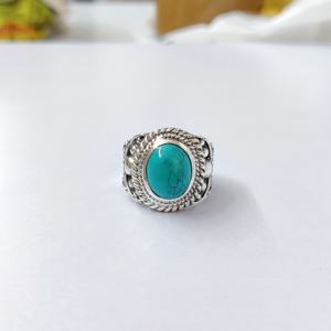 Anillo de Turquesa, Anillo de Plata de Ley 925 con Piedra Preciosa, Colección Hecha a Mano, Anillos Finos, Joyería de Plata, Precio al por Mayor - Product Image 6