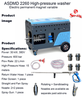 Nettoyeur haute pression industriel 30KW 600Bar 380V 8702PSI, eau froide, nettoyage des surfaces métalliques, élimination de la saleté tenace, de la rouille et de la peinture.