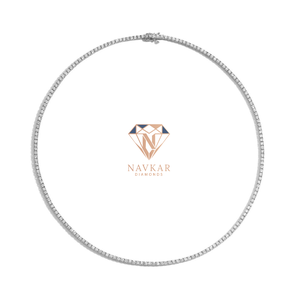 สร้อยคอเทนนิสโมอิสซาไนต์คุณภาพพรีเมียม VVS เครื่องประดับแฟชั่นสำหรับทุกเพศ เหมาะสำหรับการแต่งกายในชีวิตประจำวัน มีจำหน่ายแล้ว - Product Image 1