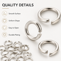 En gros, anneaux ouverts et anneaux fendus en alliage de zinc, style moderne et minimaliste, pour bijoux, colliers, bracelets, pendentifs, artisanat DIY et porte-clés