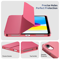 Étui intelligent pour iPad A16, housses et étuis pour tablettes, 11e/10e génération 2025/2022, coque rigide fine avec support, mise en veille/réveil automatique, magnétique mat