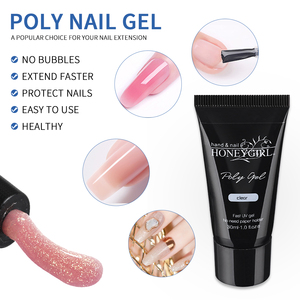 HONEY GIRL Vente en Gros Acrygel Pailleté de Couleur Étiquette Privée Gel UV <span class=keywords><strong>Constructeur</strong></span> Vernis Gel Extension Ongles Acryliques Poly Gel Gel Solide Doux - Product Image 5