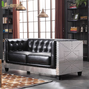 <span class=keywords><strong>Canapé</strong></span> classique de luxe, style vintage industriel <span class=keywords><strong>rétro</strong></span>, <span class=keywords><strong>canapé</strong></span> aviateur, bar à cigares, pub, club, studio, concessionnaire automobile, salon, mobilier <span class=keywords><strong>chic</strong></span> industriel - Product Image 2