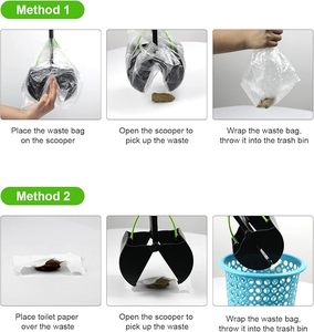 Ramasse-crottes pliable en plastique pour chien, pelle à déjections réutilisable, portable avec ressort pour la promenade en extérieur - Product Image 5