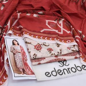 Ensemble de costume imprimé numérique Edenrobe, non cousu, traditionnel, 3 pièces, décontracté, en coton, coupe ample, longueur au sol, Inde Pakistan - Product Image 3