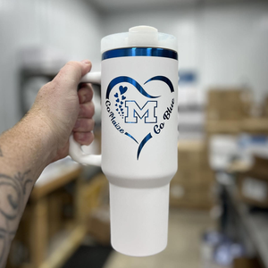 Gobelet isotherme en acier inoxydable 40OZ avec logo personnalisé, poignée, couvercle et paille réutilisable, isolation sous vide double paroi, maintien au chaud jusqu'à 6-12 heures, pour voyage - Product Image 6