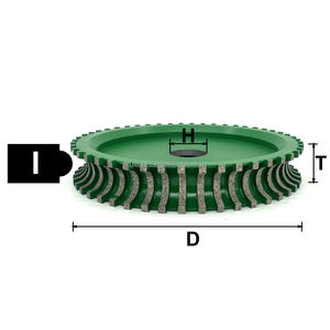 Hochwertige Diamant segmentierte Flötens chleif scheiben mit 300mm/350mm/400mm Durchmesser zum Erstellen einer kreisförmigen Säule auf Granit quarz - Product Image 2