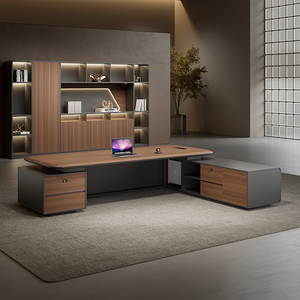 Scrivania Direzionale di Alta Gamma, Moderna e Lussuosa, Scrivania Direttore a L Grande, Scrivania Modulare a Pannelli per Soggiorno - Product Image 4