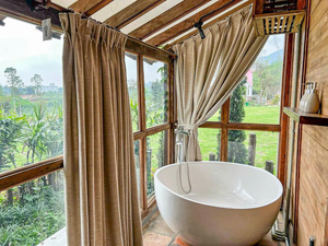 Bañera de Hormigón Negra Contemporánea con Acabado Mate, Bañera Independiente de Cemento Pigmentado para Baño Principal de Lujo B2B - Product Image 4