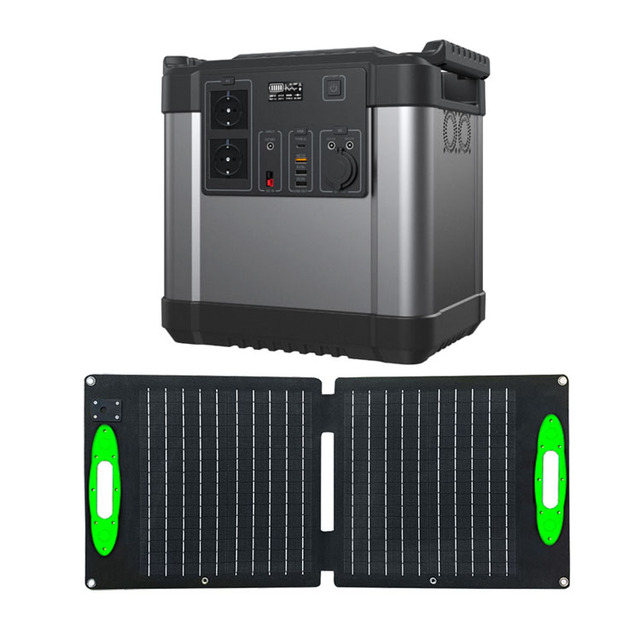 Outdoor Camping Portable Power Station with Solar Panel Power Bank 1000w Home Generator