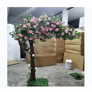 New design artificial large tree decorations wedding plant rose tree large artificial decorative tree for outdoor garden
