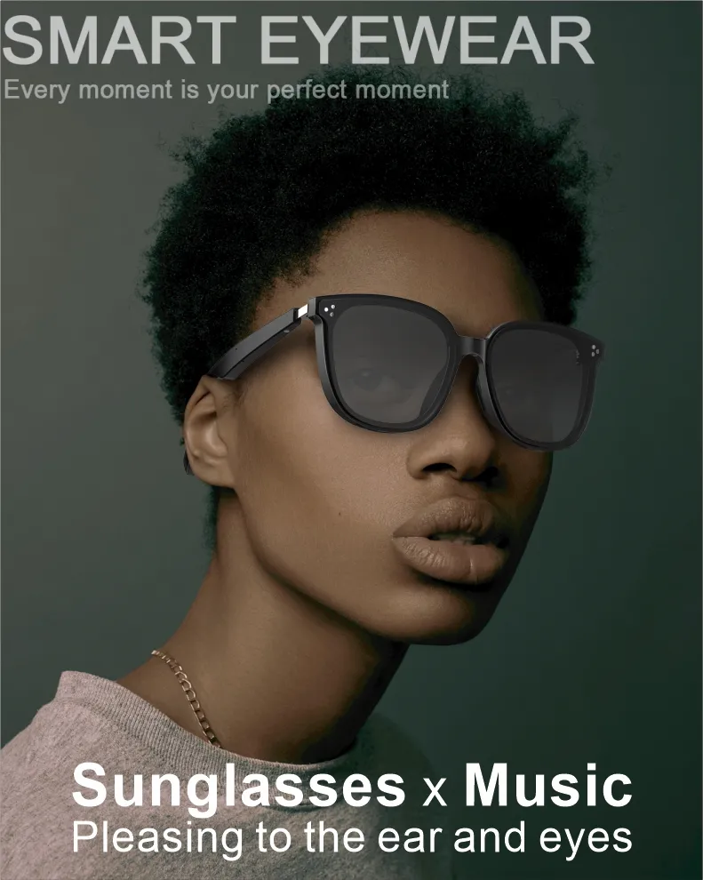 Altavoz inalámbrico Auriculares gafas TWS Auriculares música 5,0 Gafas inteligentes Cristal digital Audio Diente azul Gafas de sol inteligentes